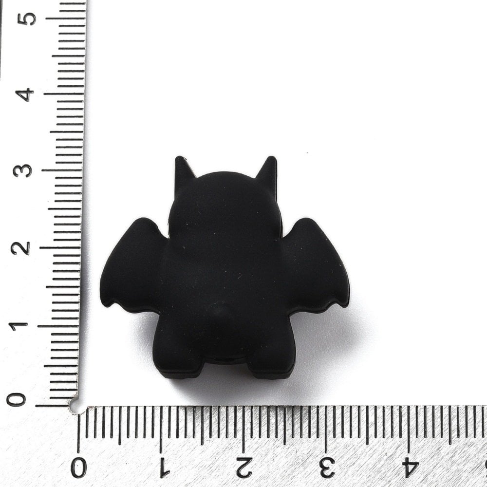 Silicone Dragon Beads 27mm, black, additional photo