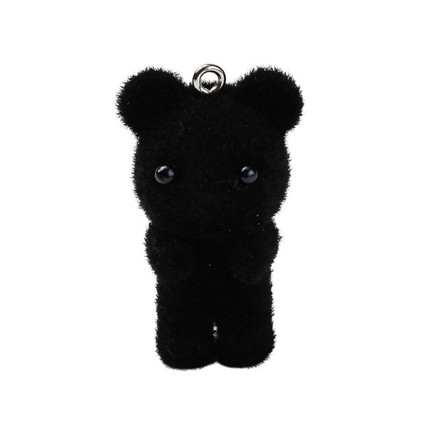 Flocked Resin Mouse Pendant 37mm, black
