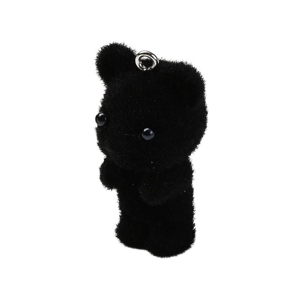 Flocked Resin Mouse Pendant 37mm, black, additional photo