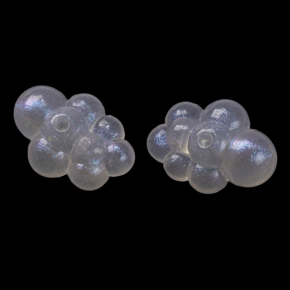 Acrylic Cloud Beads 24x17mm, glow in the dark luminous translucent, additional photo