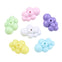 Acrylic Cloud Beads 33x23mm, opaque pastel mix