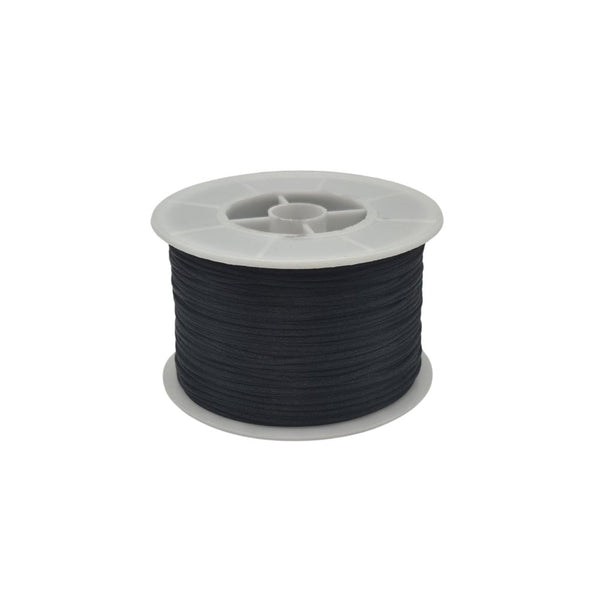 1mm Rattail Satin Cord, black