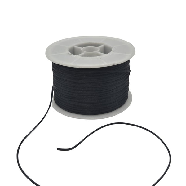 1mm Rattail Satin Cord, black, additional photo