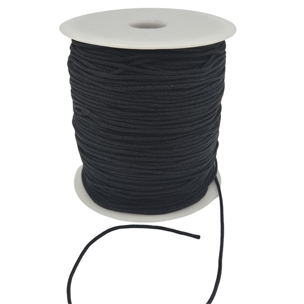 1.5mm Shamballa/Chinese Knotting Nylon Cord, black, additional photo
