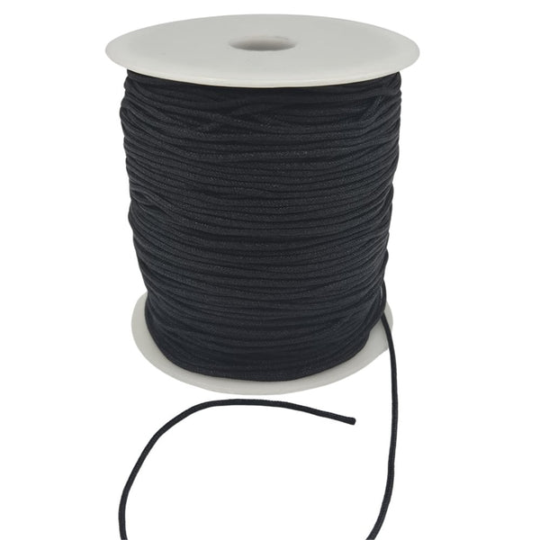 1.5mm Shamballa/Chinese Knotting Nylon Cord, black, additional photo