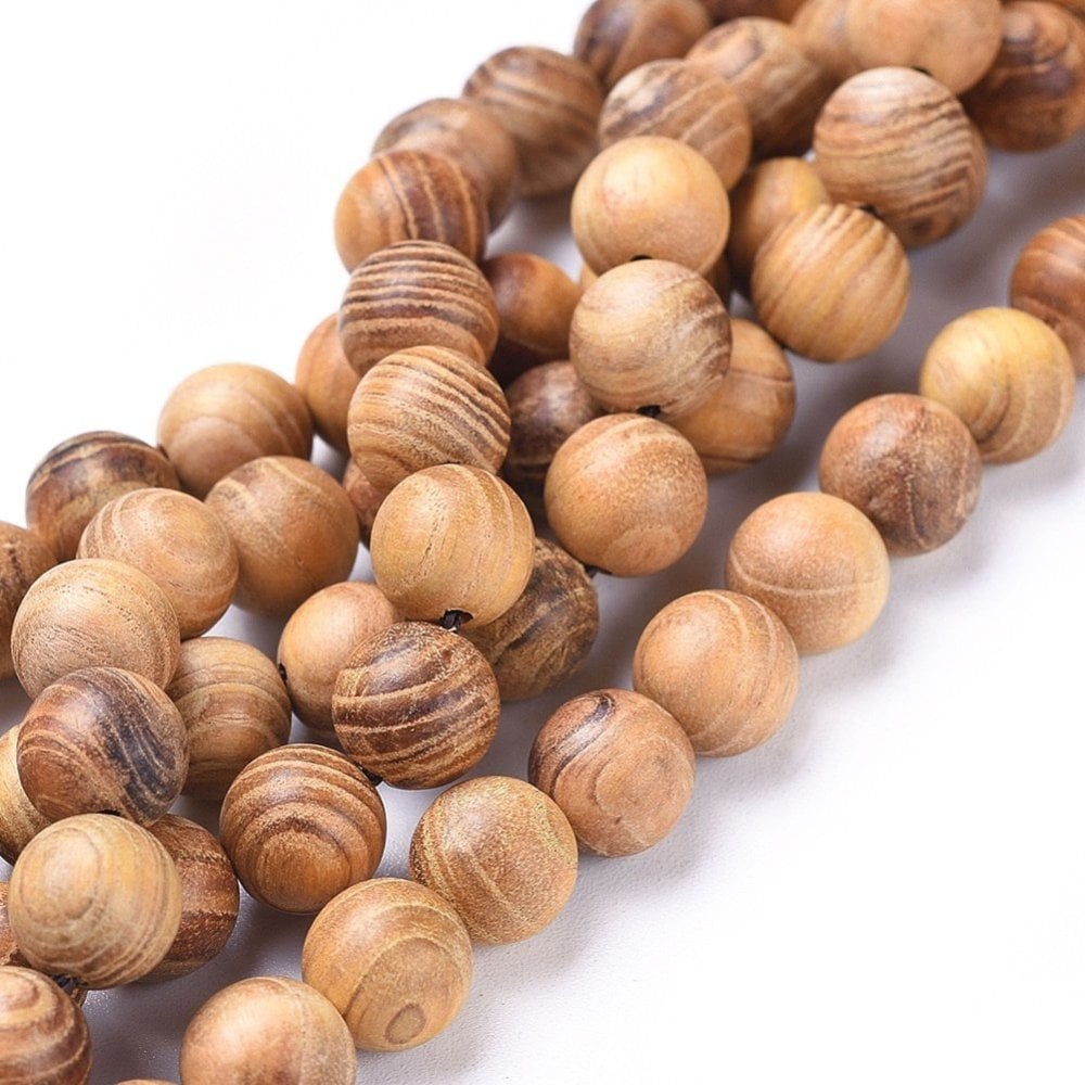 Natural BurlyWood Beads Round 6mm, sand, additional photo