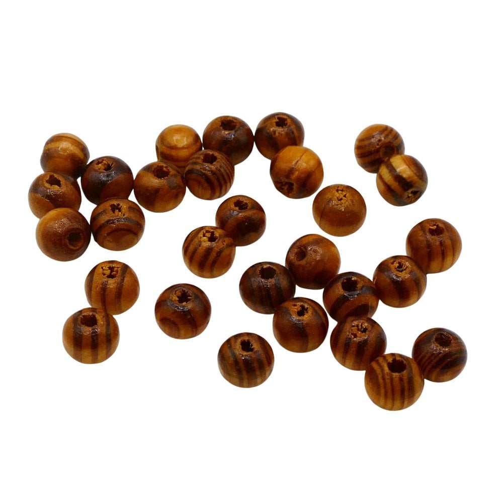 Burlywood Beads Round 10mm, undyed natural