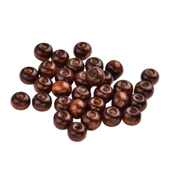Wooden Beads Round 10mm, coconut brown