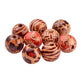 Printed Wooden Beads Round 16x15mm, mix brown