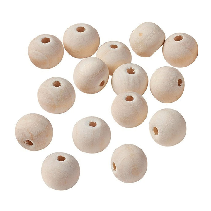 Wooden Beads Round 12mm, untreated