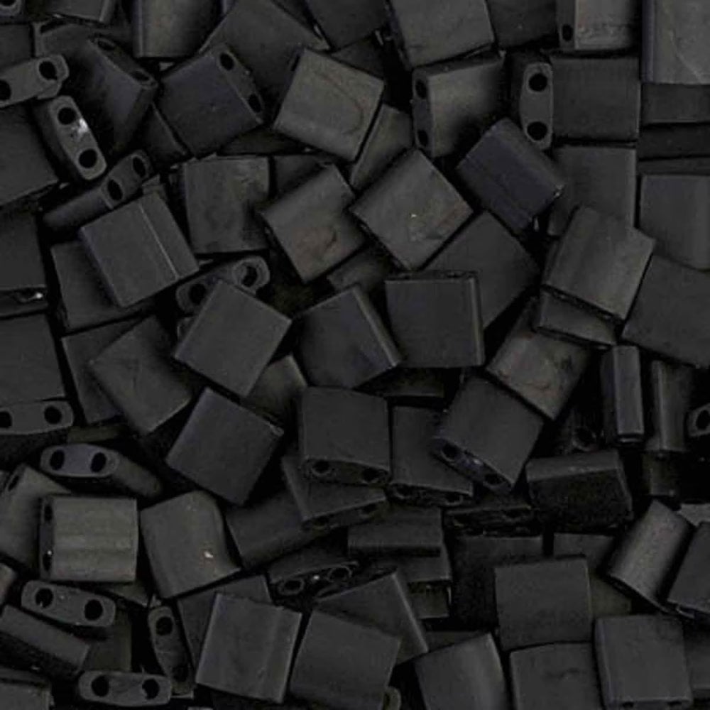 Miyuki Tila Beads, matte black
