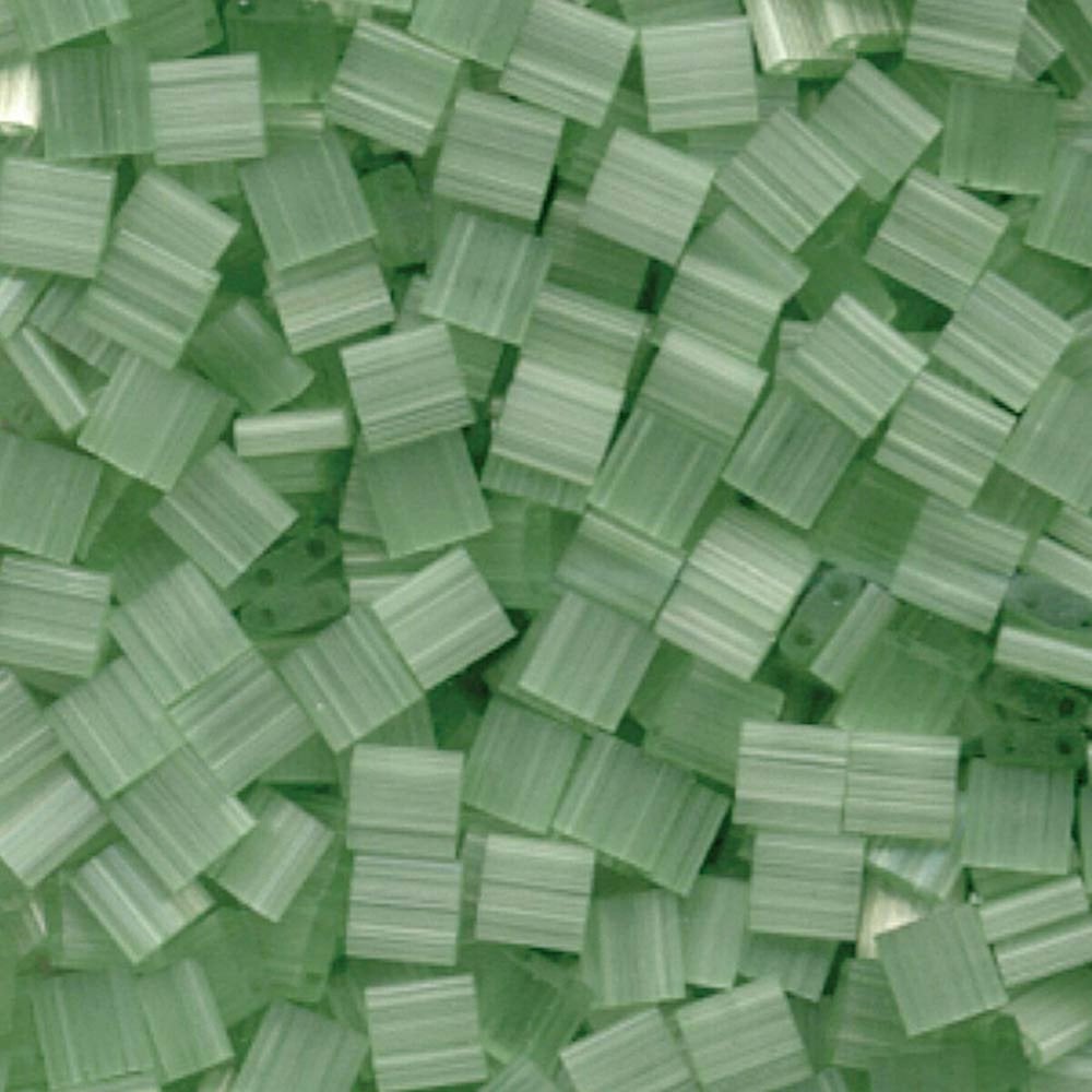 Miyuki Tila Beads, silk pale green