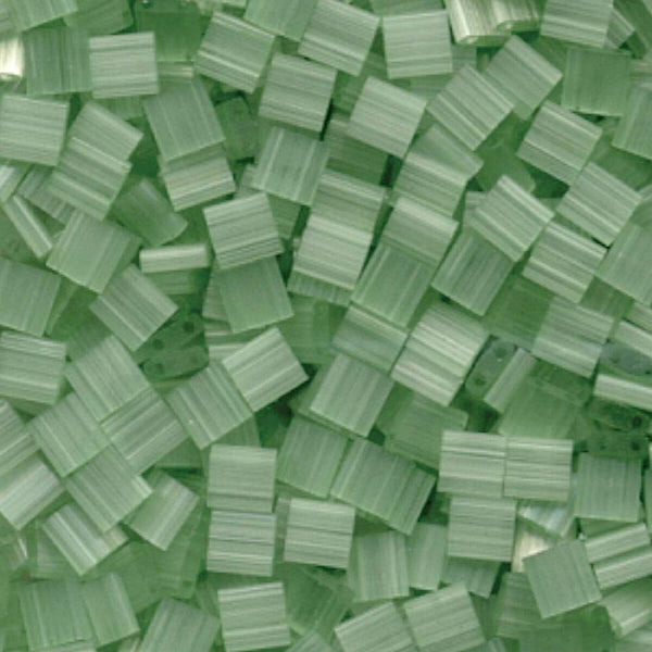 Miyuki Tila Beads, silk pale green