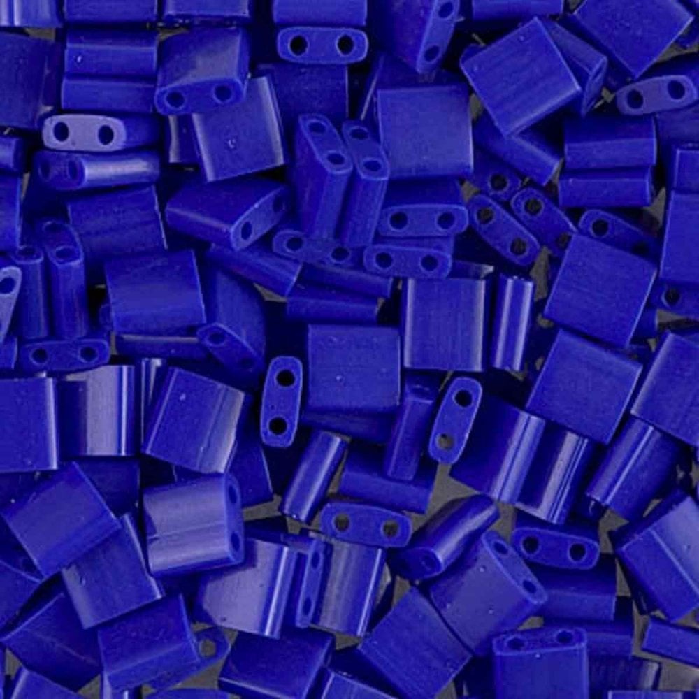Miyuki Tila Beads, opaque cobalt