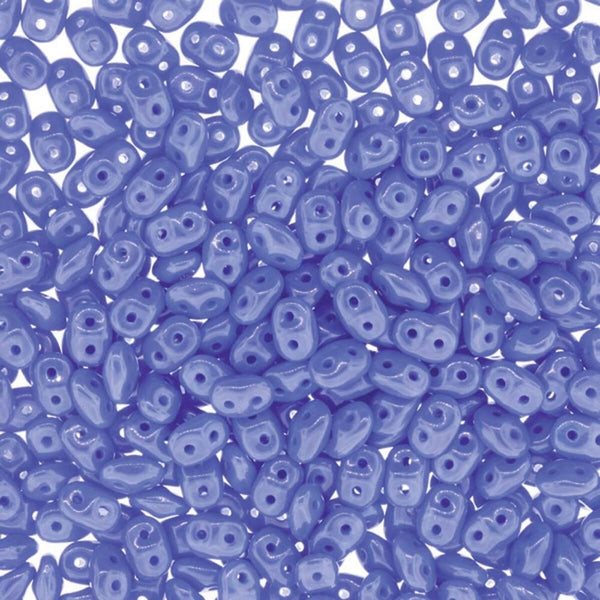 Matubo SuperDuo Czech Beads 2.5x5mm, opaque blue