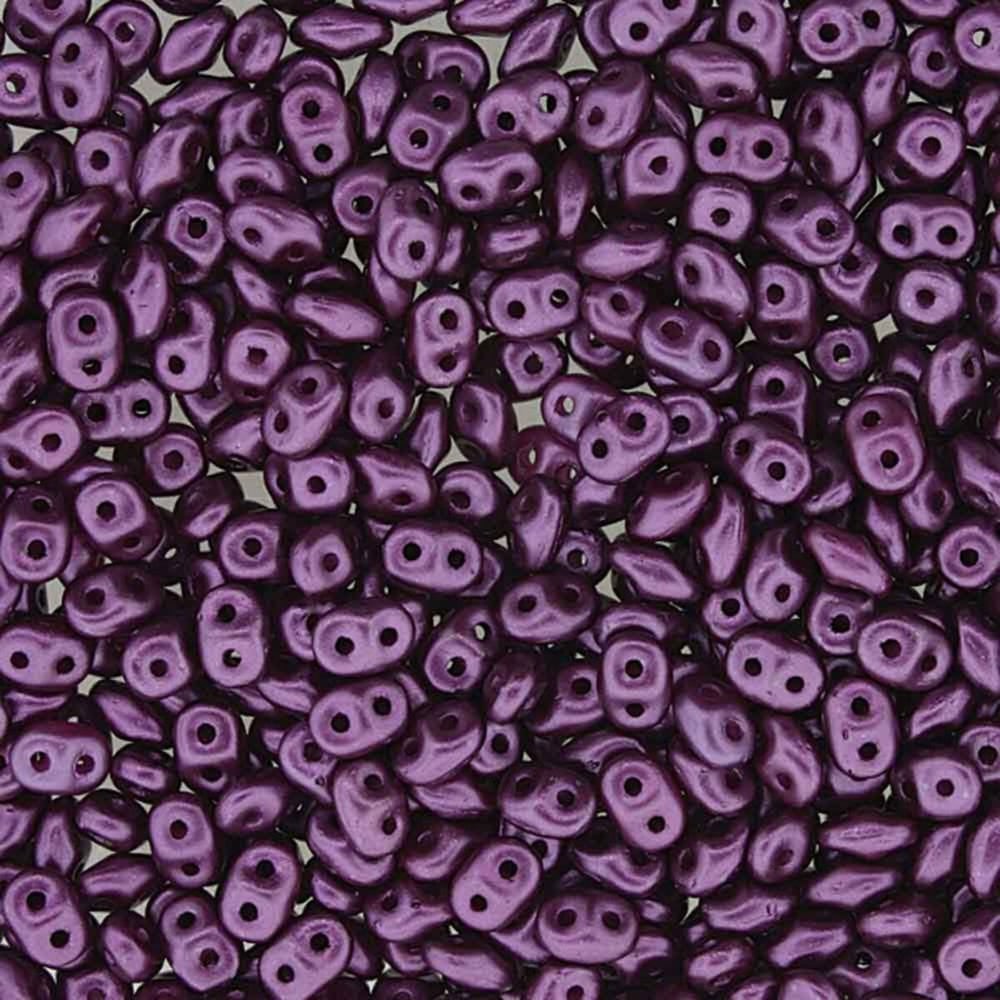 Matubo SuperDuo Czech Beads 2.5x5mm, pastel bordeaux