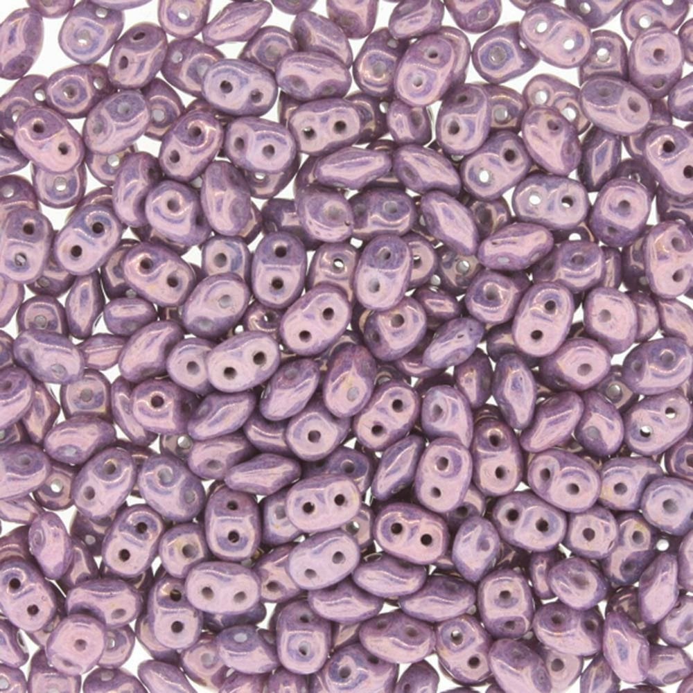 Matubo SuperDuo Czech Beads 2.5x5mm, vega on chalk