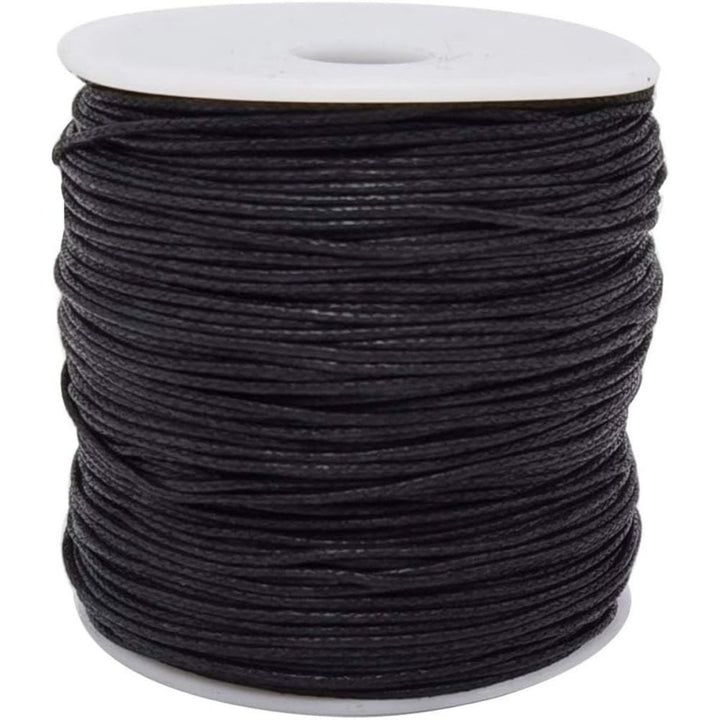 1mm Waxed Cotton Cord, black