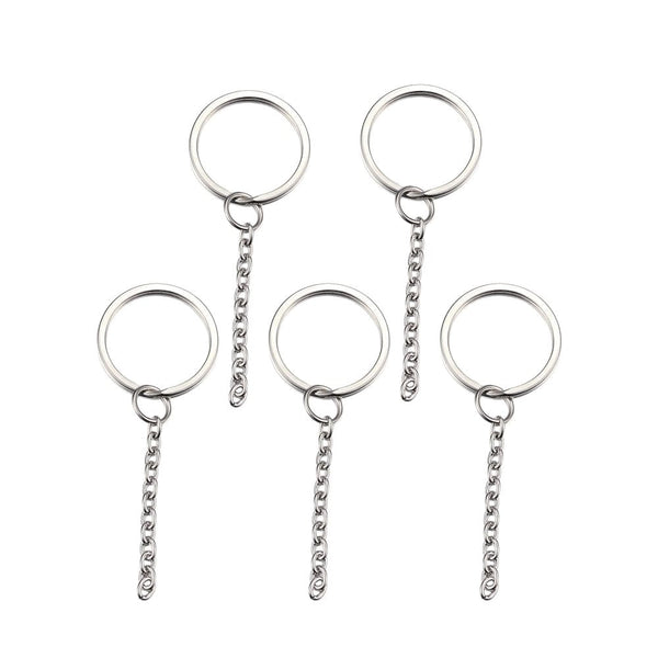 Split Ring/ Key Ring with Chain 25mm, 304 stainless steel