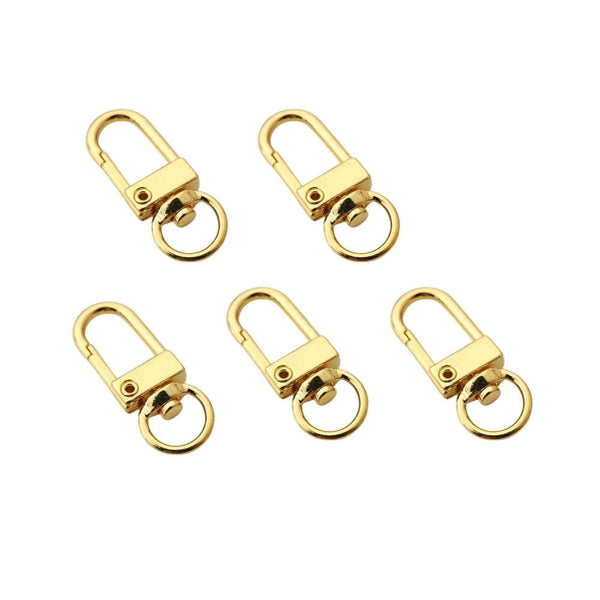Push-Gate Swivel Clasp 33x12mm, gold-plated