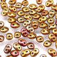 Matubo SuperDuo Czech Beads 2.5x5mm, crystal gold rainbow