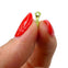 Leaf Mix Acrylic Charms 10x3mm, green tones, additional photo