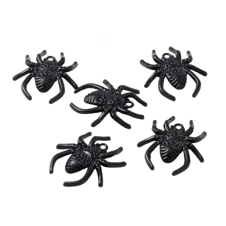Spider Pendant Metal 28x25mm, black-plated