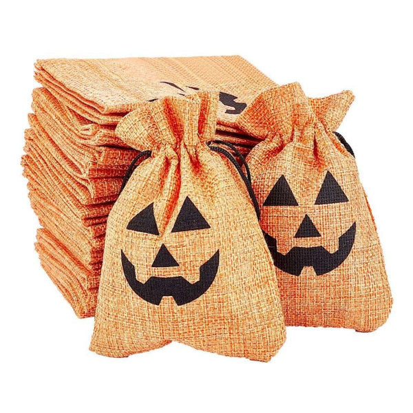 Gift Bag w/Drawstring Halloween 14x10cm, orange, additional photo