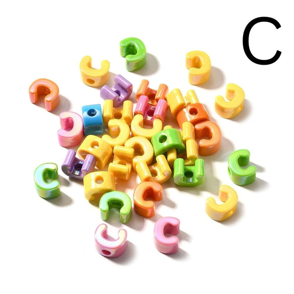 Letter Beads 'C' Extra Large 20mm, UV iridescent