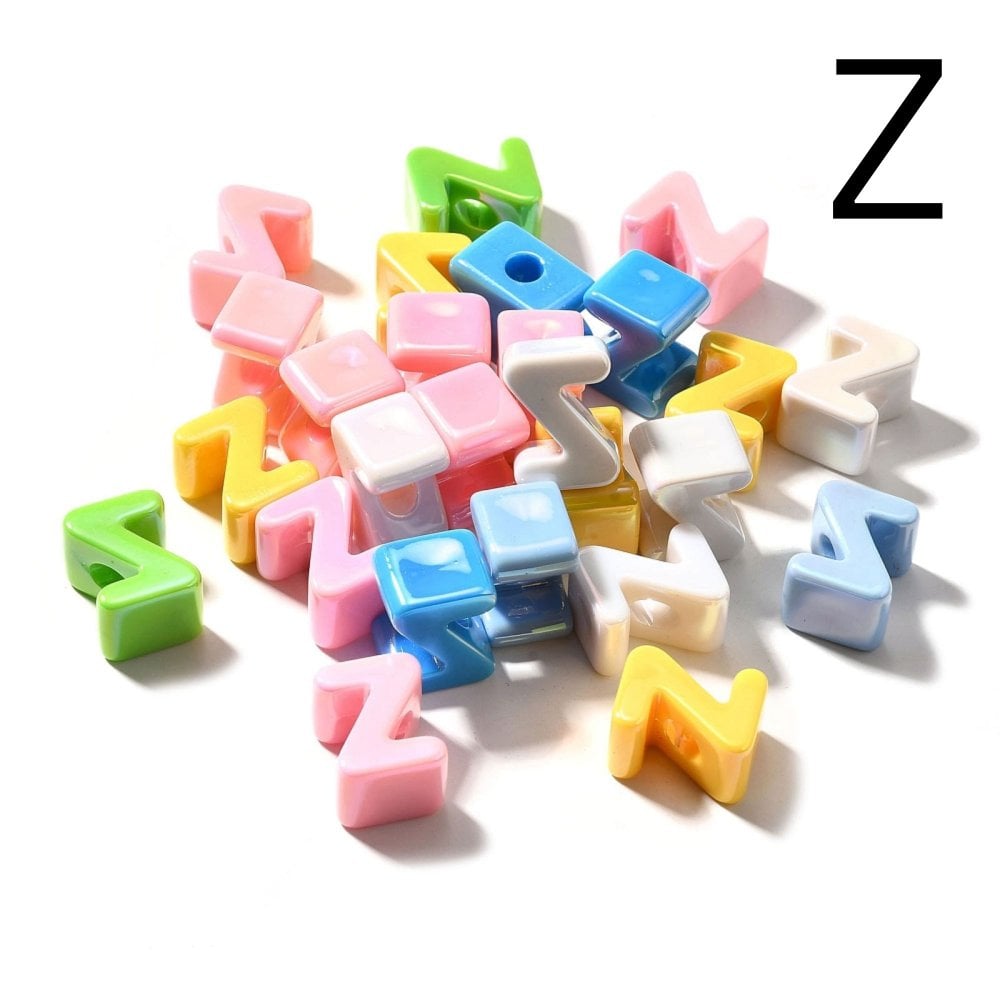 Letter Beads 'Z' Extra Large 20mm, UV iridescent