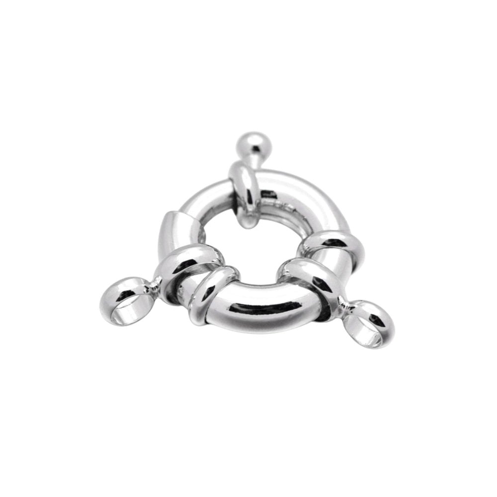 Bolt Ring Clasp 17mm, dark-silver-plated, additional photo
