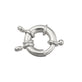 Bolt Ring Clasp 15mm, dark-silver-plated