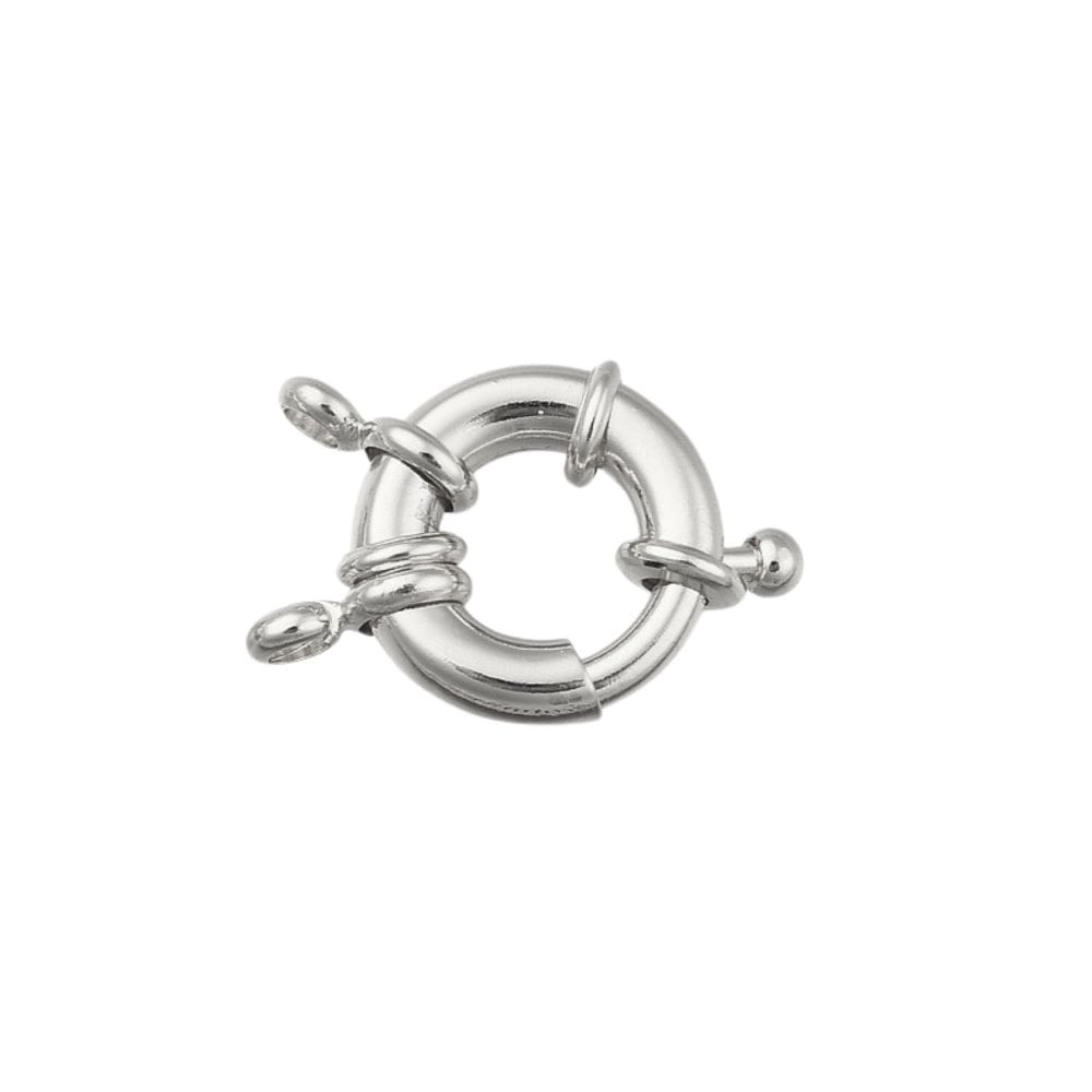 Bolt Ring Clasp 13mm, dark-silver-plated