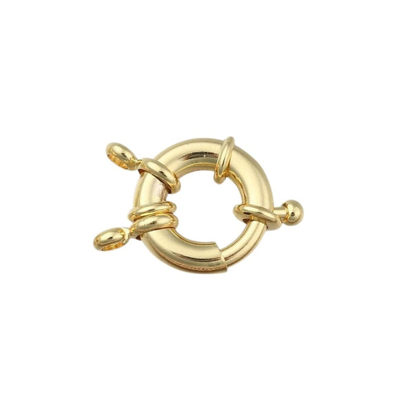 Bolt Ring Clasp 13mm, gold-plated