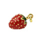 304 Stainless Steel Enamel Strawberry Charm 15x9mm, 18k-gold-plated, additional photo