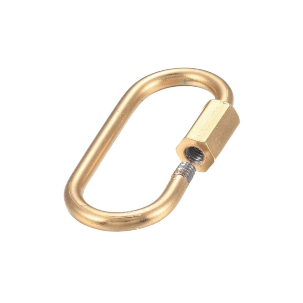 304 Stainless Steel Carabiner Lock Clasp 21x11mm, 18k-gold-plated, additional photo