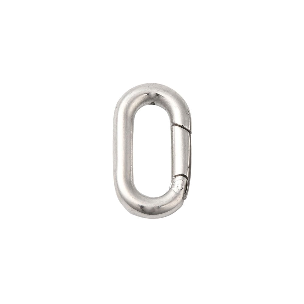 304 Stainless Steel Spring Gate Clasp 18x10mm, stainless steel