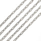 304 Stainless Steel Trace Chain 9x5mm, 1 metre, silver colour
