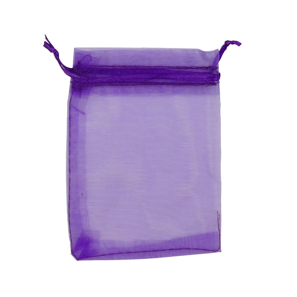 Gift Bag w/Drawstring 9x12cm Organza, purple