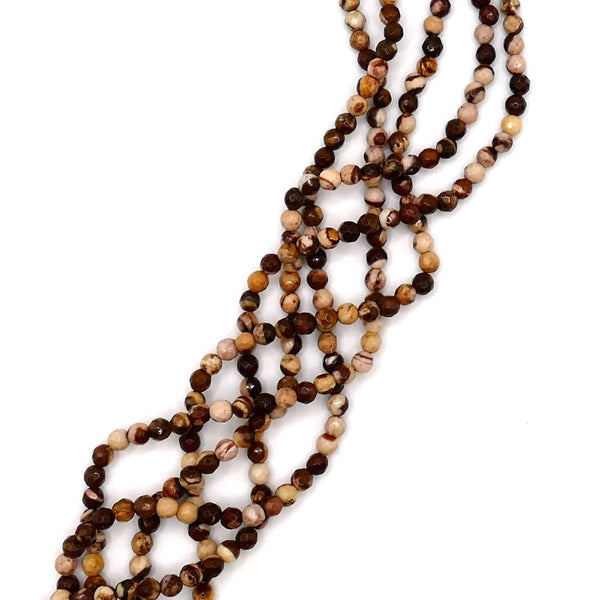 Australian Striped Agate Plain Round 4mm