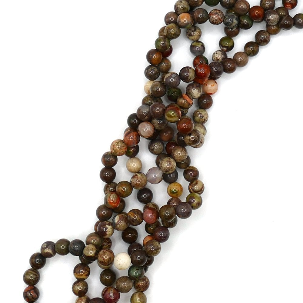 Green Remorest Agate Plain Round 6mm