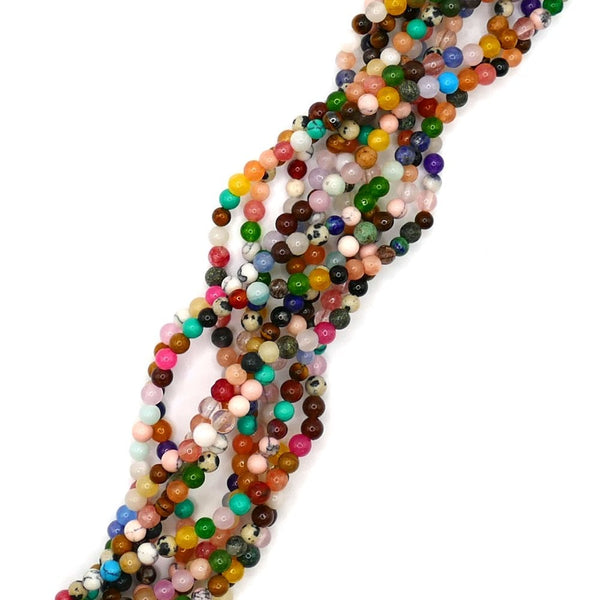 Semi-Precious Mix Round 4mm