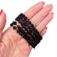 Black Agate Faceted Coins 6x4mm, additional photo