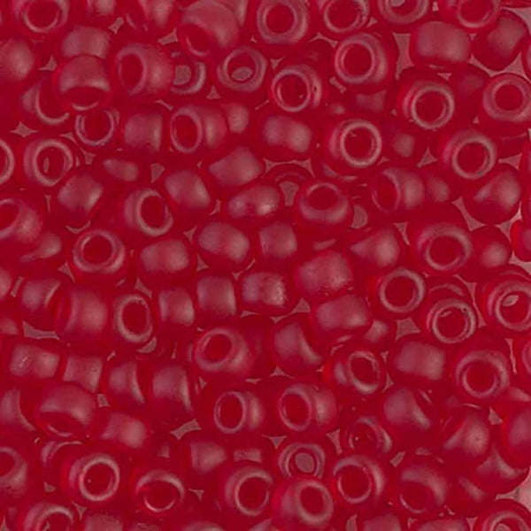 Miyuki Seed Beads 6/0, matte transparent red