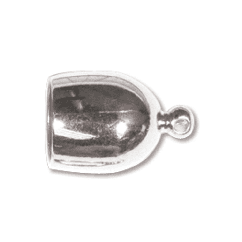 5mm Bullet End Cap/Bell Closer, silver-plated