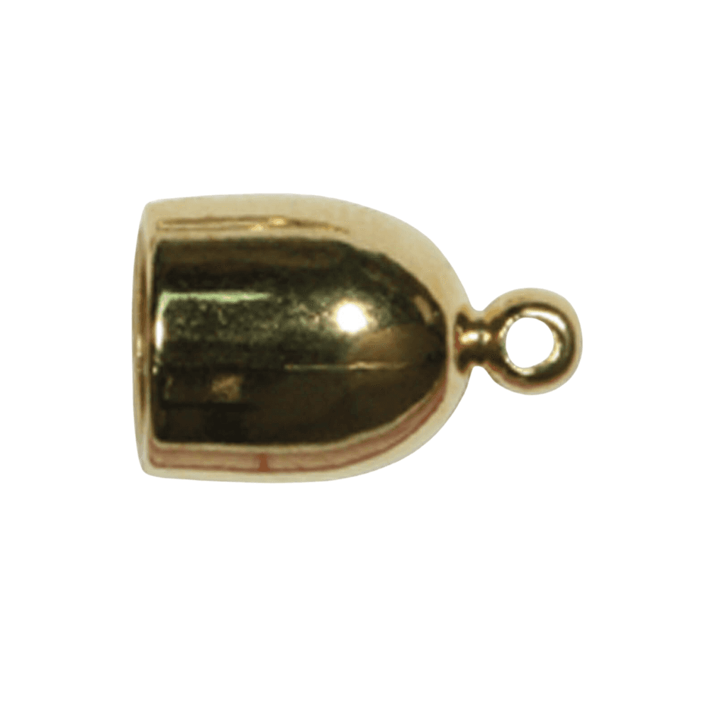 5mm Bullet End Cap/Bell Closer, gold-plated