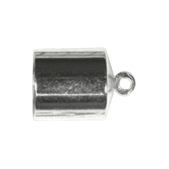 6mm Barrel End Cap/Bell Closer, silver-plated