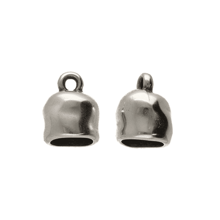 6mm Chunky End Cap/Bell Closer, antique-silver-plated
