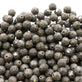 8mm Czech Faceted Round Glass Bead, opaque grey