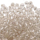 8mm Czech Faceted Round Glass Bead, crystal silver-lined